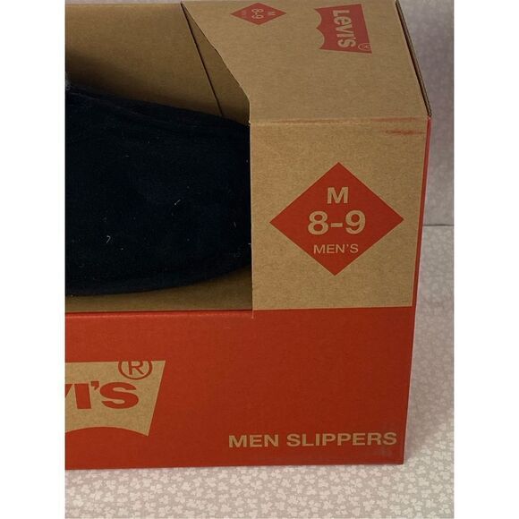 Levi's Men MEDIUM (8-9) Memory Black/Charcoal Foam Slippers - Picture 2 of 12